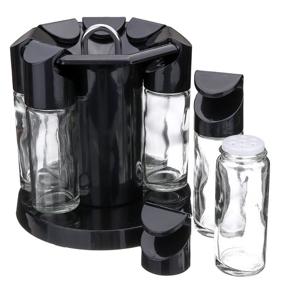 Rotating Spice Rack Carousel 8 Jars Storage - Picture 11 of 13